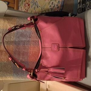 Dooney and Bourke Kingston in Baby Pink Florentine leather.